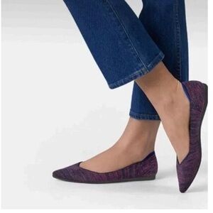 Rothy’s the point flat heather magenta retired color size 8